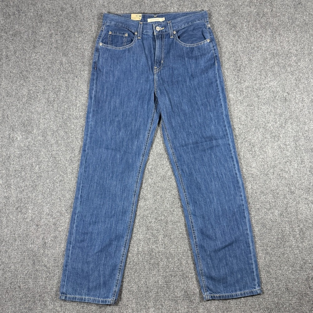 Levis Jeans Straight Low Pro Dark Wash Mid Rise 100% Cotton Denim Womens 28x30